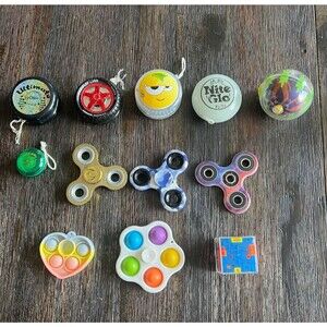 Lot of 12 Yo-Yo Yo Yos Yoball Ball Fidget Spinners Dimple Bubble Popper Pop Maze